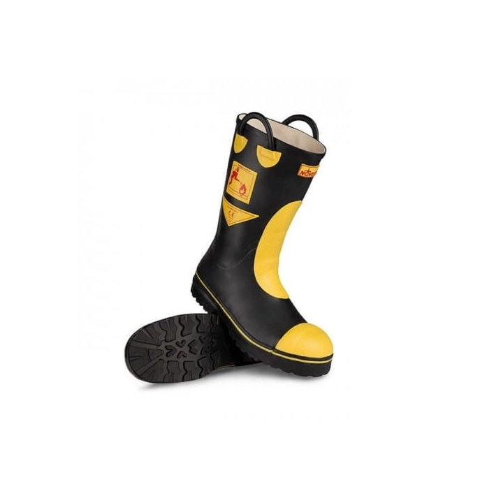 Buty strażackie gumowe FIREMAN wkł.trudnopalna
