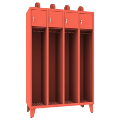 Szafa strażacka STRN400/4 z uchwytem na hełm