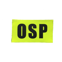 Mały napis OSP odblaskowy 8.5cm x 5cm