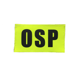 Mały napis OSP odblaskowy 8.5cm x 5cm