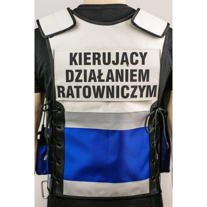 Kamizelka taktyczna KDR biało - niebieska