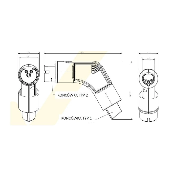 Emergency Plug wtyczka awaryjna zatrzymująca samochód elektryczny EPH1EU1