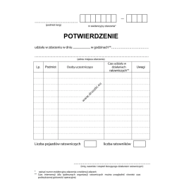 Karta udziału w zdarzeniu A5