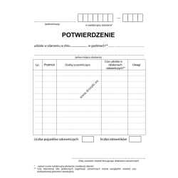 Karta udziału w zdarzeniu A5