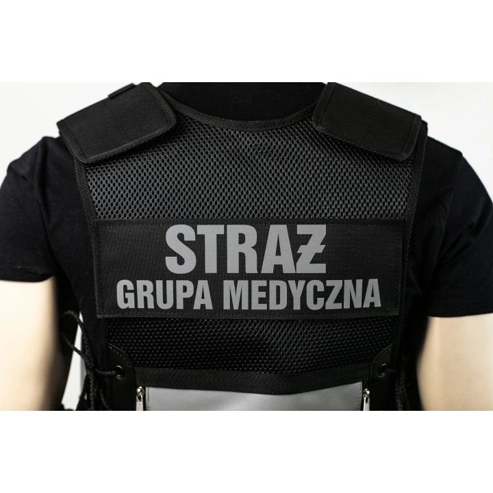 Kamizelka taktyczna STRAŻ grupa medyczna czarna