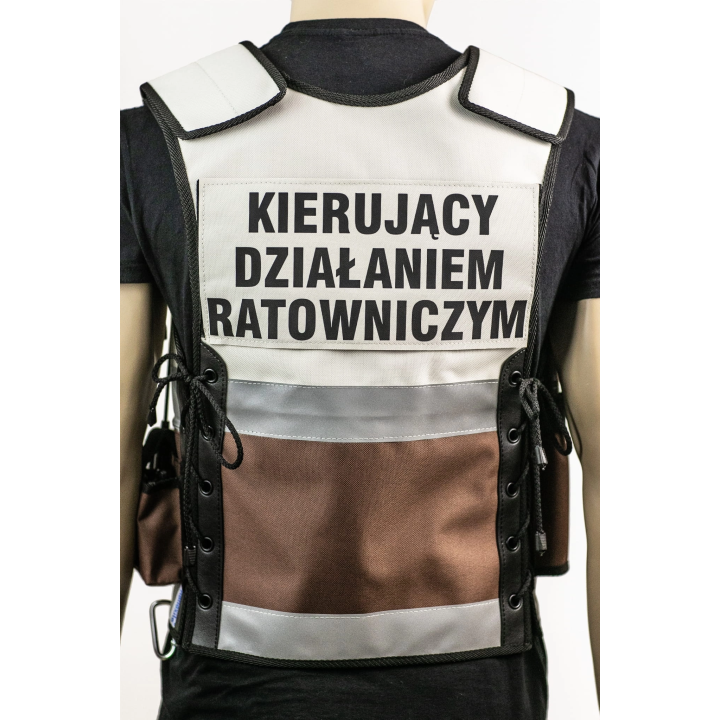 Kamizelka taktyczna KDR biało - brązowa
