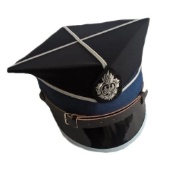 Czapka rogatywka OSP z jednym galonem + krzyżak